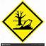 Yellow Hazard Sign Harmful Chemicals Symbol — Stock Photo 