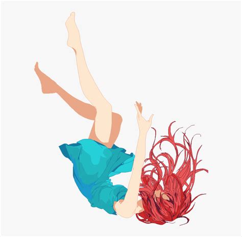 Falling Anime Girl Transparent Hd Png Download Kindpng