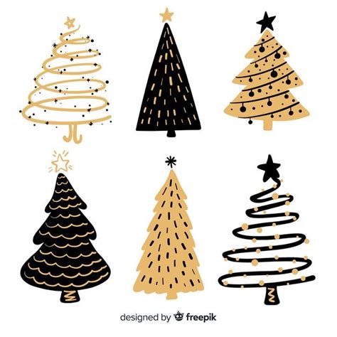 Download Hand Drawn Christmas Tree Collection for free | Christmas tree