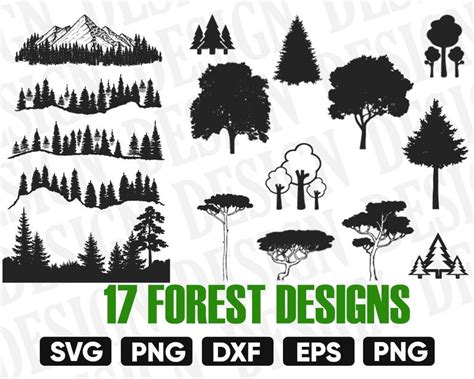 Free Mountain Tree Svg 609 Svg Png Eps Dxf File