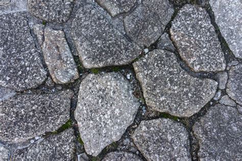 Old Dirt Rock Stone Floor Pattern As Texture Or Background In Japan