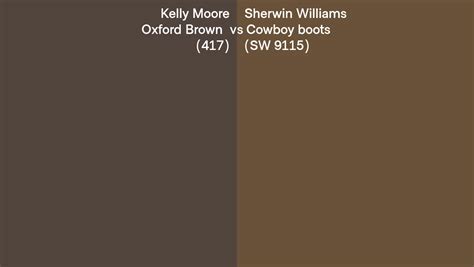 Kelly Moore Oxford Brown 417 Vs Sherwin Williams Cowboy Boots Sw