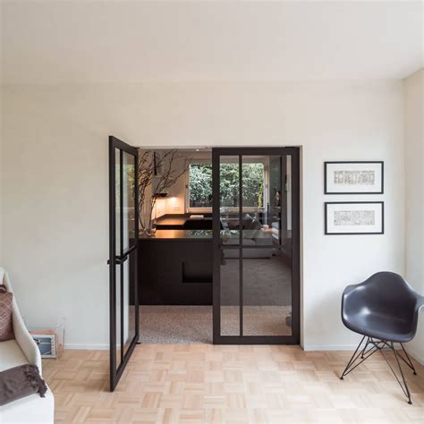 Double Crittall Style Glass Door Small Space Interior Design Glass