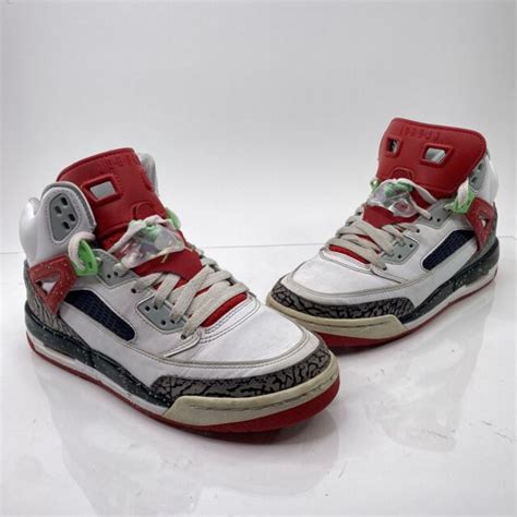 Nike Air Jordan Spizike Bg Youth Size 7 White Red Basketball Shoes