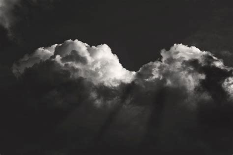 Black And White Dramatic Clouds Free Stock Photo Negativespace