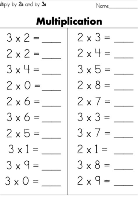 Multiplication Horizontal In 2021 Multiplication Worksheets Math