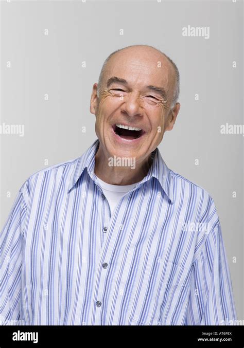 Senior Man Laughing Portrait Stock Photo Alamy