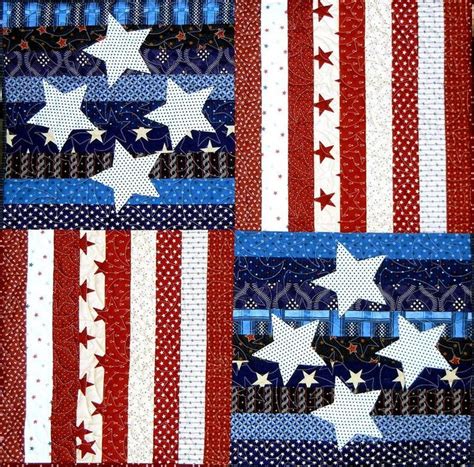 An American Flag Quilt With Stars On It