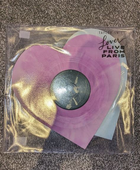 Taylor Swift Lover Live From Paris Heart Shaped Vinyl Rare Limited