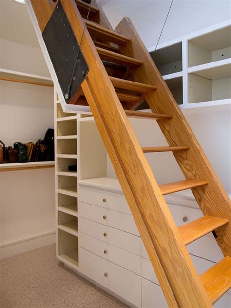 Purchase a ladder that's too long or too short and you won't be able to use it. Attic Access Stair | Houzz