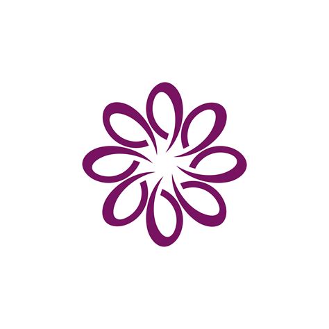 Purple Flower Decoration Logo Template Illustration Design Vector Eps