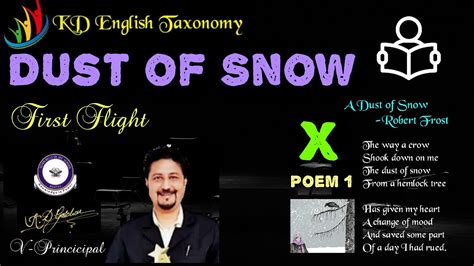 Dust Of Snow Poem 1 Class X ।। Summary।। Explanation By Kapil Sir Youtube