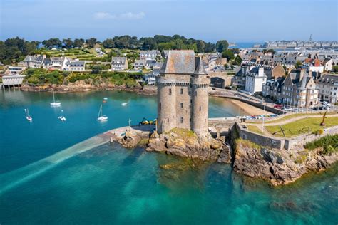 Solidor Saint Malo Vu Ciel Intramuros Cite Alet Bateau Mer Emeraude Mer