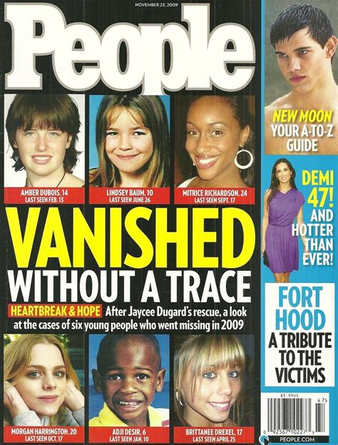 People Magazine Nov 23 2009 Vanished Without A Trace Taylor Lautner