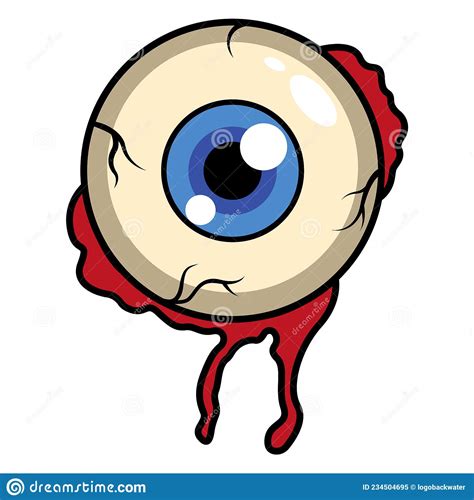 Bloody Eye Illustration As A Halloween Theme Stock Vector