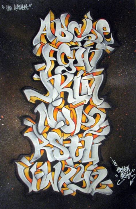 Graffiti Alphabets Turned Into Graffiti Art Many Styles Colours
