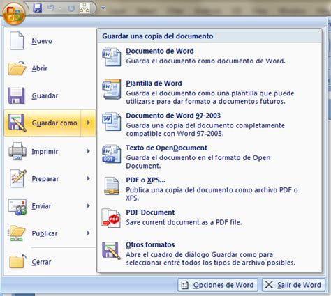 Cómo Guardar Documentos En Word 2007 En Formato Doc Automáticamente