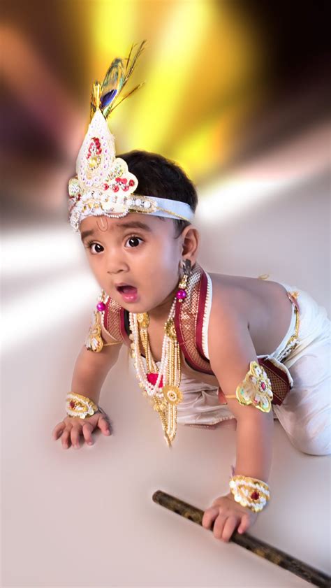Kid as Lord Krishna | Little krishna, Fancy dress for kids, Baby images hd