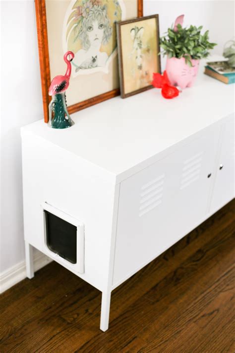 Zoovilla kitty litter loo indoor hidden litter box enclosure furniture, litter box cabinet with framed panels and arched doorways, gray. Kitty Litter Box Cabinet Hack | Litter box furniture, Cat ...