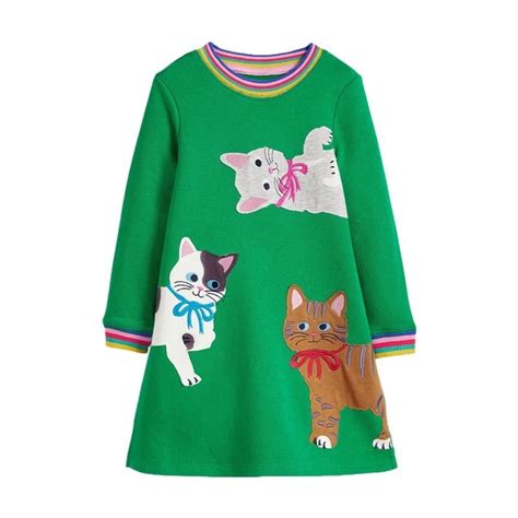 Jumping Meters New Princess Girls Dresses Animals Embroidery Autumn