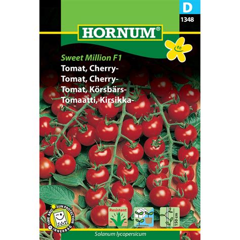 grøntsagsfrø tomat cherry sweet million f1 lycopersicon esculentum l