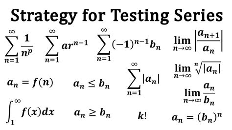 Infinite Sequences And Series Strategy For Testing Series Sequence
