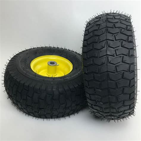 Set Of 2 15x600 6 Lawn Mower Tire And Rim Fits On 34 Inch Axle