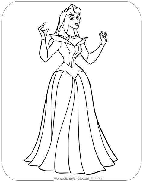 Princess Aurora From Sleeping Beauty Coloring Pages Printable Images