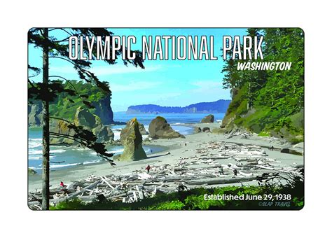 Olympic National Park Sticker Washington 5x35 Inch Etsy