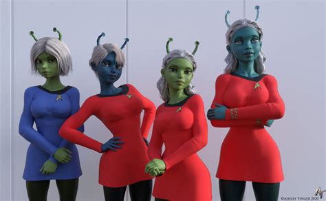 Wallpaper Star Trek Aliens Women Star Trek Tos Andorians Red