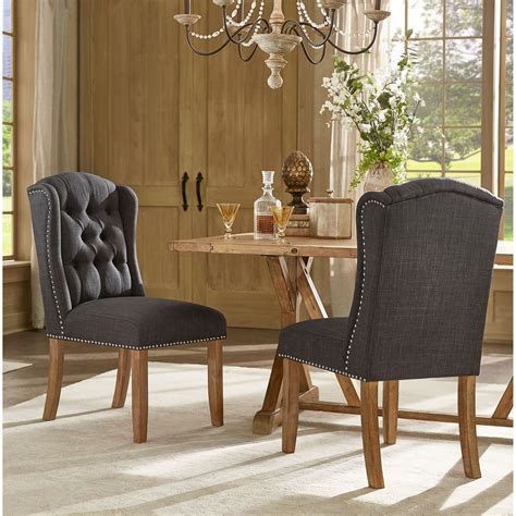 Homelegance E594 Tufted Wing Back Dining Chair With Nailhead Trim A1