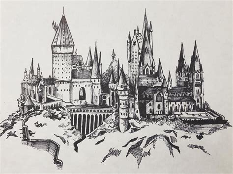 Hogwarts Print Etsy Harry Potter Art Drawings Harry Potter