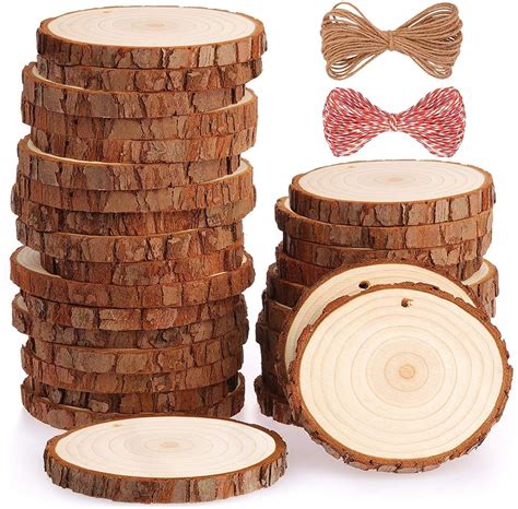 30 Natural Wood Slices Diy Wood Crafts Wooden Circles Tree Etsy