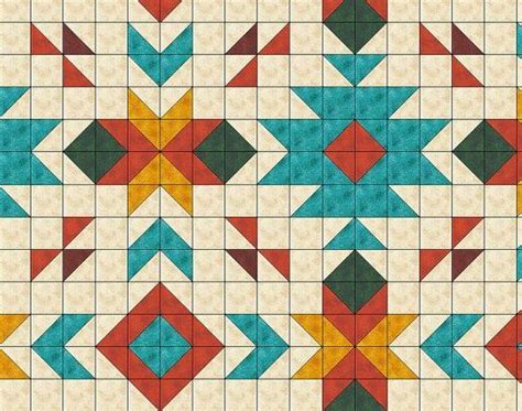 Southwest Inspired Quilt Pattern Full Size 80 X By Quiltpatterns