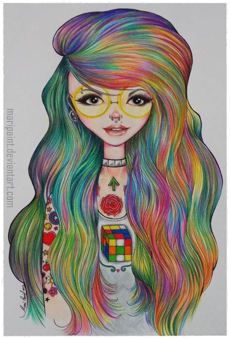 There are already 231 enthralling, inspiring and awesome images tagged with rainbow hair. maripaint (Mariana Martins) | DeviantArt