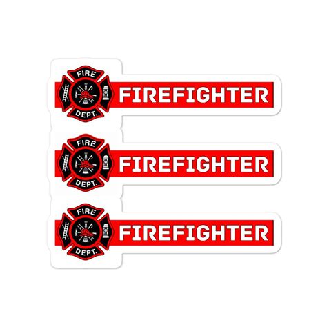 Firefighter Sticker Fire Fighter Decal Firefighter Vinyl Etsy