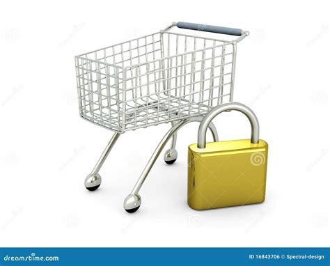 Secure Shopping Stock Illustration Illustration Of Graphic 16843706