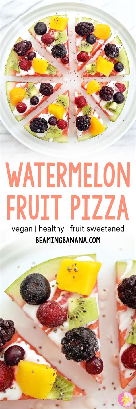 Vegan Watermelon Fruit Pizza Sweet Vegan Sara