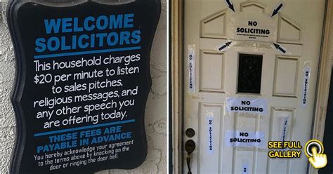 25 Funny No Soliciting Signs That Will Surely Keep Solicitors Away