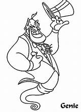 Genie Coloring Pages Lamp Stylish Suit His Aladdin Getdrawings Drawing Print Leg Getcolorings Colori sketch template