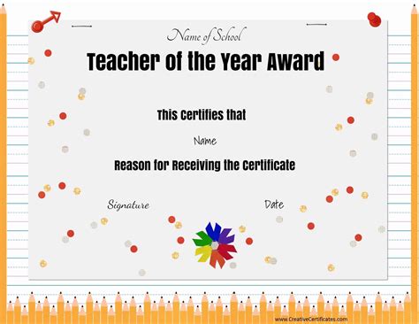 Free Certificate Of Appreciation For Teachers Customize Online