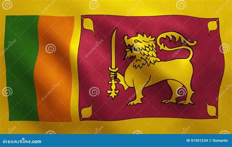 Bandiera Dello Sri Lanka Fotografia Stock Immagine Di Naturalizzato