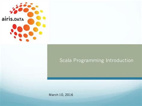 Scala Programming Introduction Ppt
