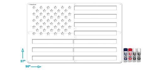 American Flag Extra Large Lawn Stencil Including Paint Etsy