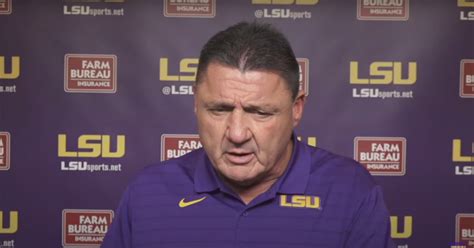 Ed Orgeron Says Lsu Is Ready For The Air Raid Updates Status Of 2 Key Rbs