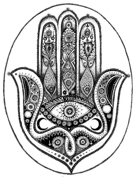 Ellenmerchant Hand Of Fatima Illustration Hamsas искусство