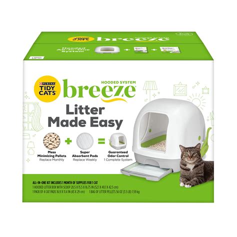 Purina Tidy Cats Breeze Hooded Litter Box System Cat Litter Boxes