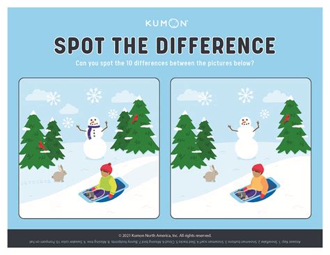 Kumon's Spot the Difference Activity - Kumon