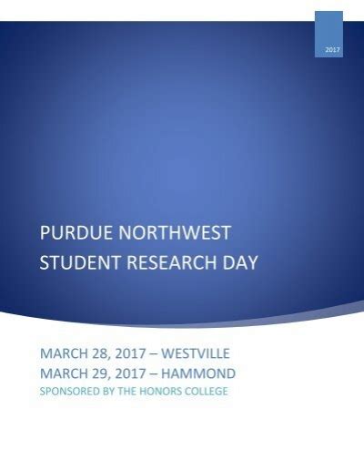 Purdue Northwest Student Research Day