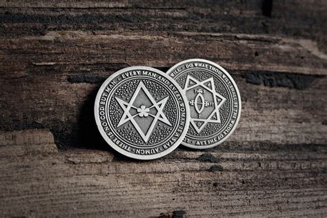Thelema Crowley Seal Of Babalon And Unicursal Hexagram Coin Etsy Canada